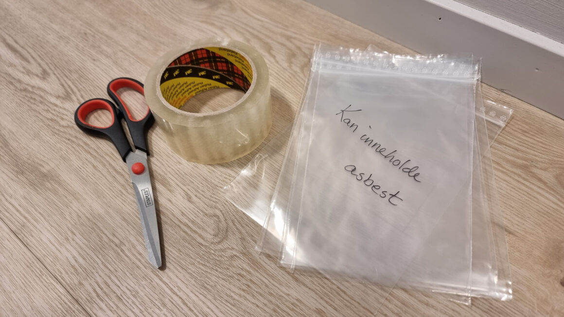 Utstyr for prøvetaking av asbest støv.